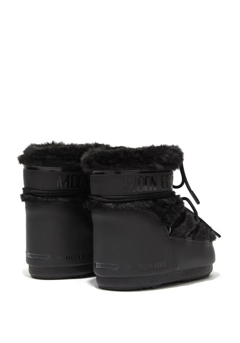 icon low faux fur  woman black MOON BOOT | 80D1409390N001